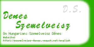 denes szemelveisz business card