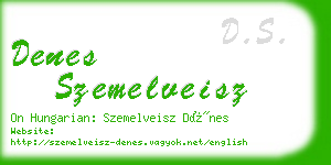 denes szemelveisz business card